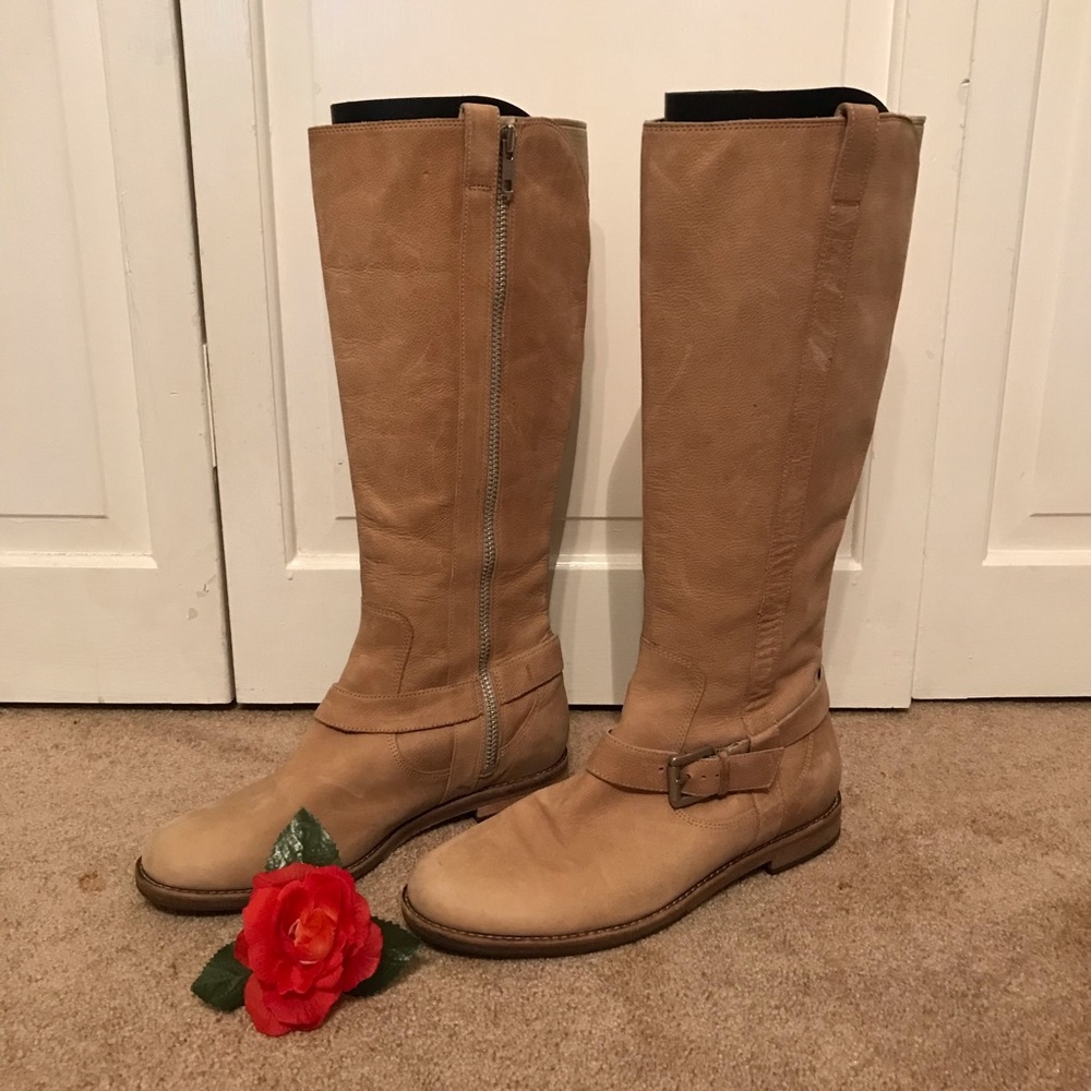 Cole Haan tall riding boots Nike Air soles 6B